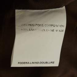 Pre Owned Yves Saint Laurent Brown Herringbone Tweed Mini Skirt S