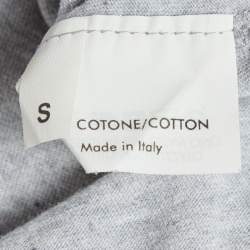 مملوكة مسبقًا Yves saint Laurent Grey Logo Embroidered T-Shirt S