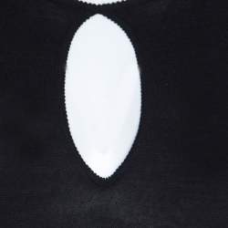 Pre Owned Yves Saint Laurent Black Wool Keyhole Neck Long Sleeve Sweater M