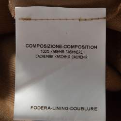 Pre Owned Yves Saint Laurent Beige Cashmere Straight Leg Pants L