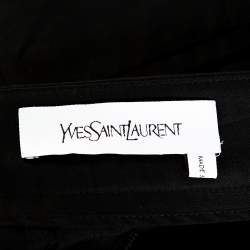 Pre Owned Yves Saint Laurent Black Cotton Carrot Pants S