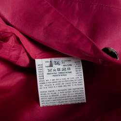 Yves Saint Laurent Pink Leather Button Front Blazer S