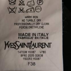 Yves Saint Laurent Vintage Black Wool Velvet Trimmed Single Breasted Blazer M