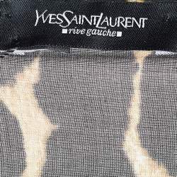 مملوكة مسبقًا Yves Saint Laurent Brown Leopard Printed Cotton Kaftan Top ( One Size )