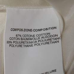 Pre Owned Yves Saint Laurent Beige Animal Printed Cotton Belted Coat M