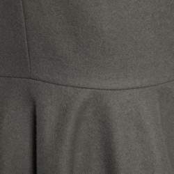 Pre Owned Yves Saint Laurent Moss Green Cashmere Sleeveless Sheath Dress S