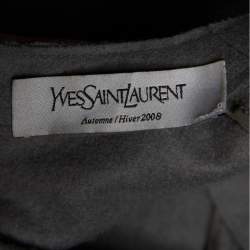 Pre Owned Yves Saint Laurent Moss Green Cashmere Sleeveless Sheath Dress S