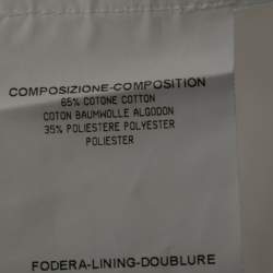 Pre Owned Yves Saint Laurent White Cotton Pleated Ruffled-Collar Boxy Vest M