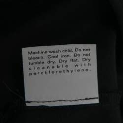 Pre Owned Yves Saint Laurent Black Cotton Gathered Sleeveless Top M