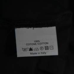 Pre Owned Yves Saint Laurent Black Cotton Gathered Sleeveless Top M