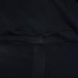 Pre Owned Yves Saint Laurent Black Jersey Bell Sleeve Midi Dress M