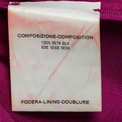 Pre Owned Yves Saint Laurent Purple Silk Midi Dress M