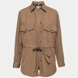 Yves Saint Laurent Brown Zip-Up Shirt Jacket M