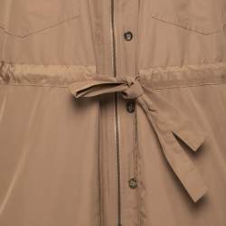 Yves Saint Laurent Brown Zip-Up Shirt Jacket M