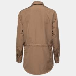 Yves Saint Laurent Brown Zip-Up Shirt Jacket M