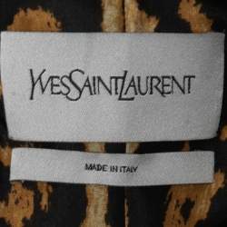 Yves Saint Laurent Brown Zip-Up Shirt Jacket M