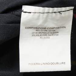 Pre Owned Yves Saint Laurent Black Satin High-Waist Wide Leg Trousers M