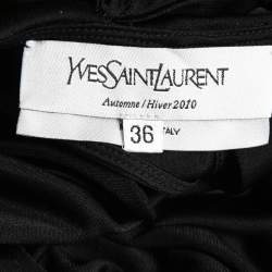 Pre Owned Yves Saint Laurent Black Jersey Halter Neck Long Dress S