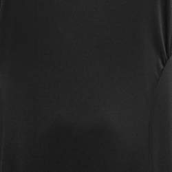 Pre Owned Yves Saint Laurent Black Jersey Halter Neck Long Dress S