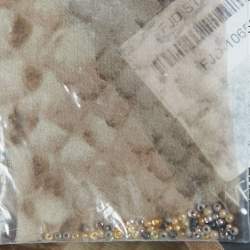 Pre Owned Yves Saint Laurent Brown Snake Print Silk Sequined Short Dress M