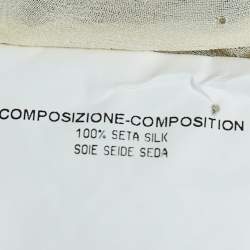 Pre Owned Yves Saint Laurent Brown Snake Print Silk Sequined Short Dress M