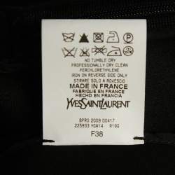 Yves Saint Laurent Black Crepe Chain Neck Detailed Short Dress M