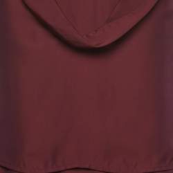 Pre Owned Yves Saint Laurent Burgundy Silk Blend Midi Dress S