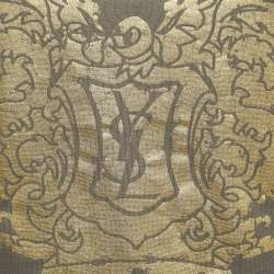 Pre Owned Yves Saint Laurent Grey Logo Print Cotton Sleeveless T-Shirt M