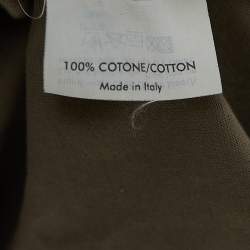 Pre Owned Yves Saint Laurent Grey Logo Print Cotton Sleeveless T-Shirt M