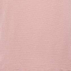 Pre Owned Yves Saint Laurent Pink Wool Cropped Sweater M