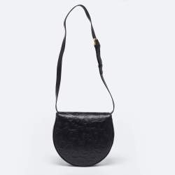 Pre Owned Yves Saint Laurent Black Leather Arabesque Shoulder Bag