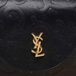 Pre Owned Yves Saint Laurent Black Leather Arabesque Shoulder Bag