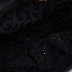 Pre Owned Yves Saint Laurent Black Leather Arabesque Shoulder Bag