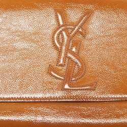 مملوكة مسبقًا Yves Saint Laurent Brown Patent Leather Belle De Jour Flap Clutch