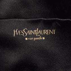 Pre Owned Yves Saint Laurent Black Leather and Sequins Mini Muse Bag