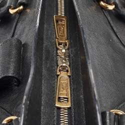 Pre Owned Yves Saint Laurent Black Leather Medium Cabas Chyc Tote