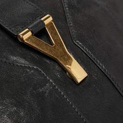 Pre Owned Yves Saint Laurent Black Leather Medium Cabas Chyc Tote