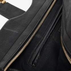 Pre Owned Yves Saint Laurent Black Leather Medium Cabas Chyc Tote