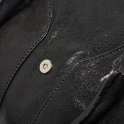 Pre Owned Yves Saint Laurent Black Leather Medium Cabas Chyc Tote