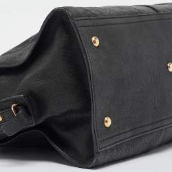 Pre Owned Yves Saint Laurent Black Leather Medium Cabas Chyc Tote