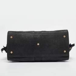 Pre Owned Yves Saint Laurent Black Leather Medium Cabas Chyc Tote