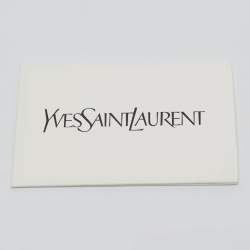 Yves Saint Laurent Brown/Beige Leopard Print Calfhair Pompom Wrap Clutch