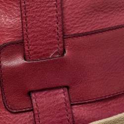 Yves Saint Laurent Multicolor Ostrich and Canvas Medium Muse Two Top Handle Bag