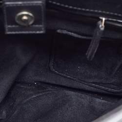 Yves Saint Laurent Black Leather Mombasa Hob Shoulder Bag