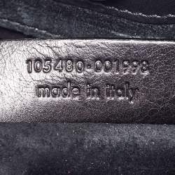 Yves Saint Laurent Black Leather Mombasa Hob Shoulder Bag