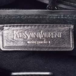 Yves Saint Laurent Black Leather Mombasa Hob Shoulder Bag