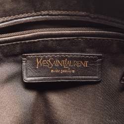 Pre Owned Yves Saint Laurent Red Patent Leather Oversized Muse Bag