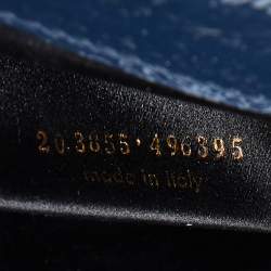 مملوكة مسبقًا حقيبة كلتش بقلاب إيف سان لوران بل دو جور جلد لامع أسود