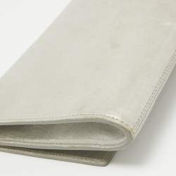 Pre Owned Yves Saint Laurent Silver Leather Belle De Jour Clutch