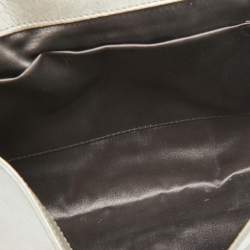 Pre Owned Yves Saint Laurent Silver Leather Belle De Jour Clutch